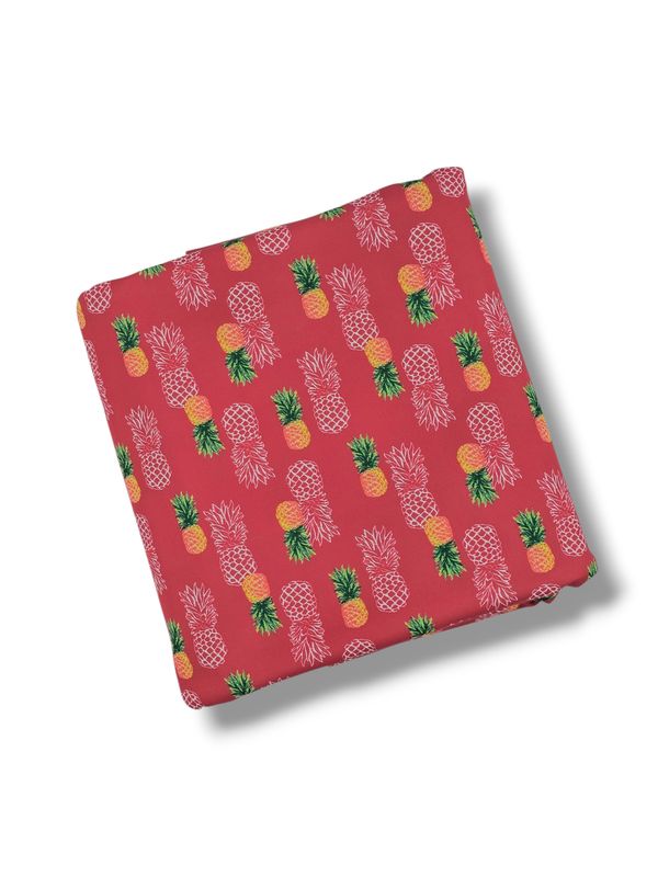 *Unique Design* Tricot Knit Tropical Pineapples