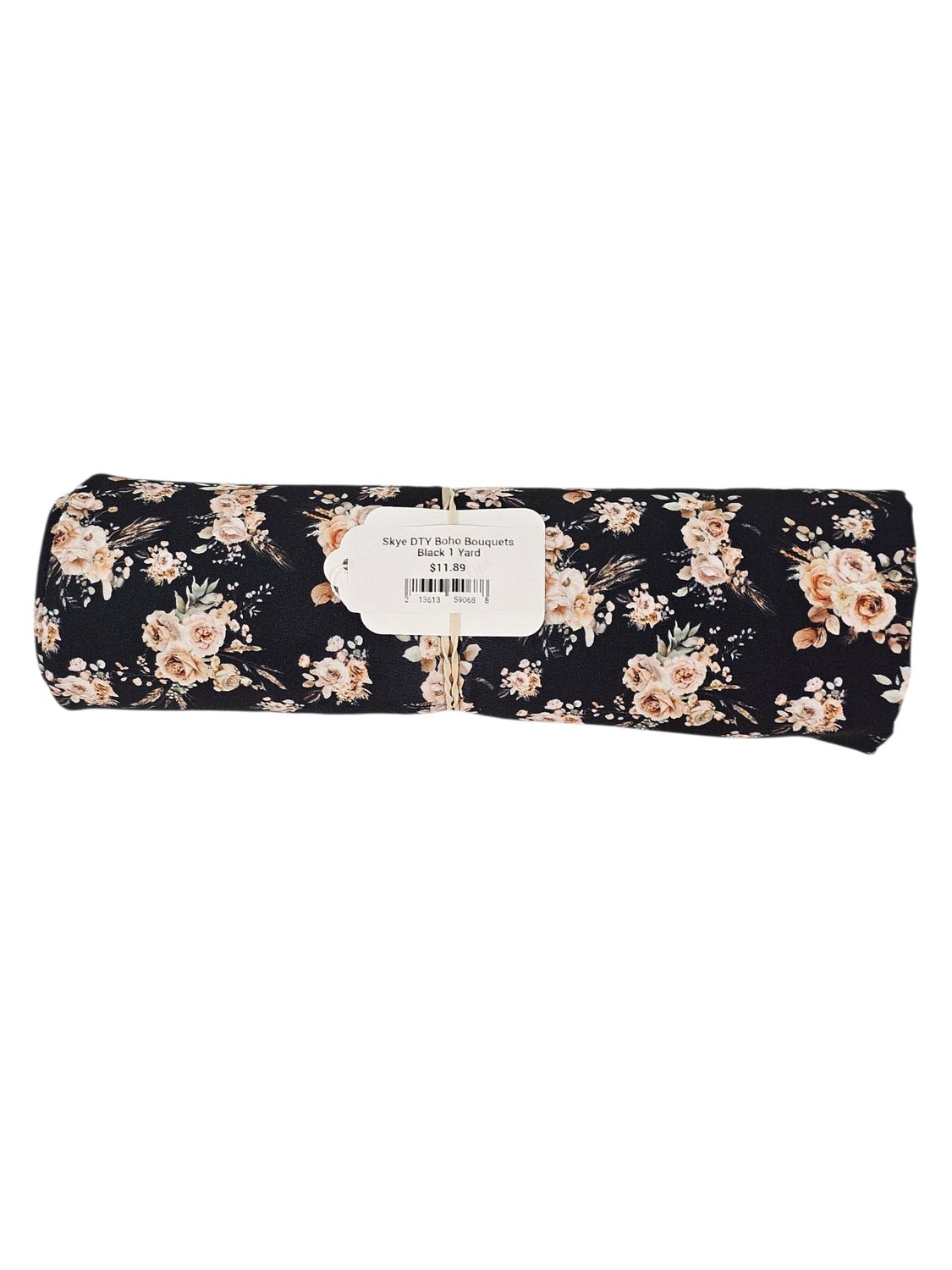 Skye DTY Boho Bouquets Black 1 Yard