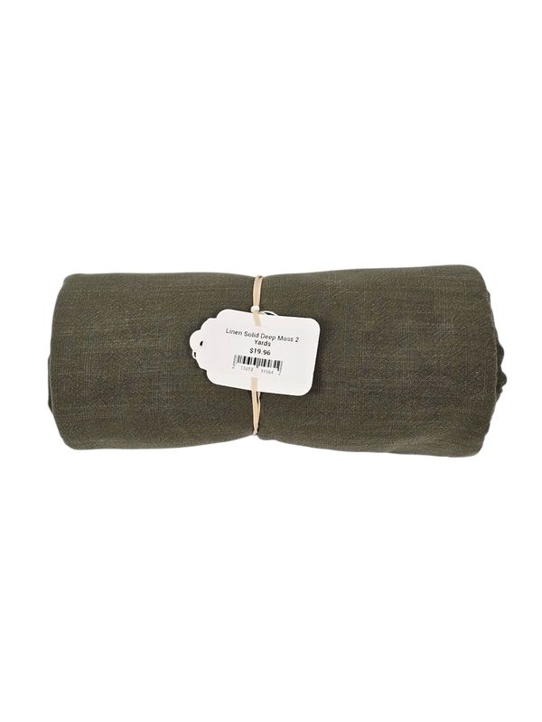 Linen Solid Deep Moss 2 Yards