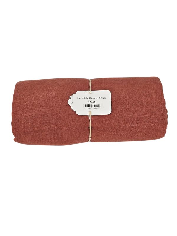 Linen Solid Chestnut 2 Yards