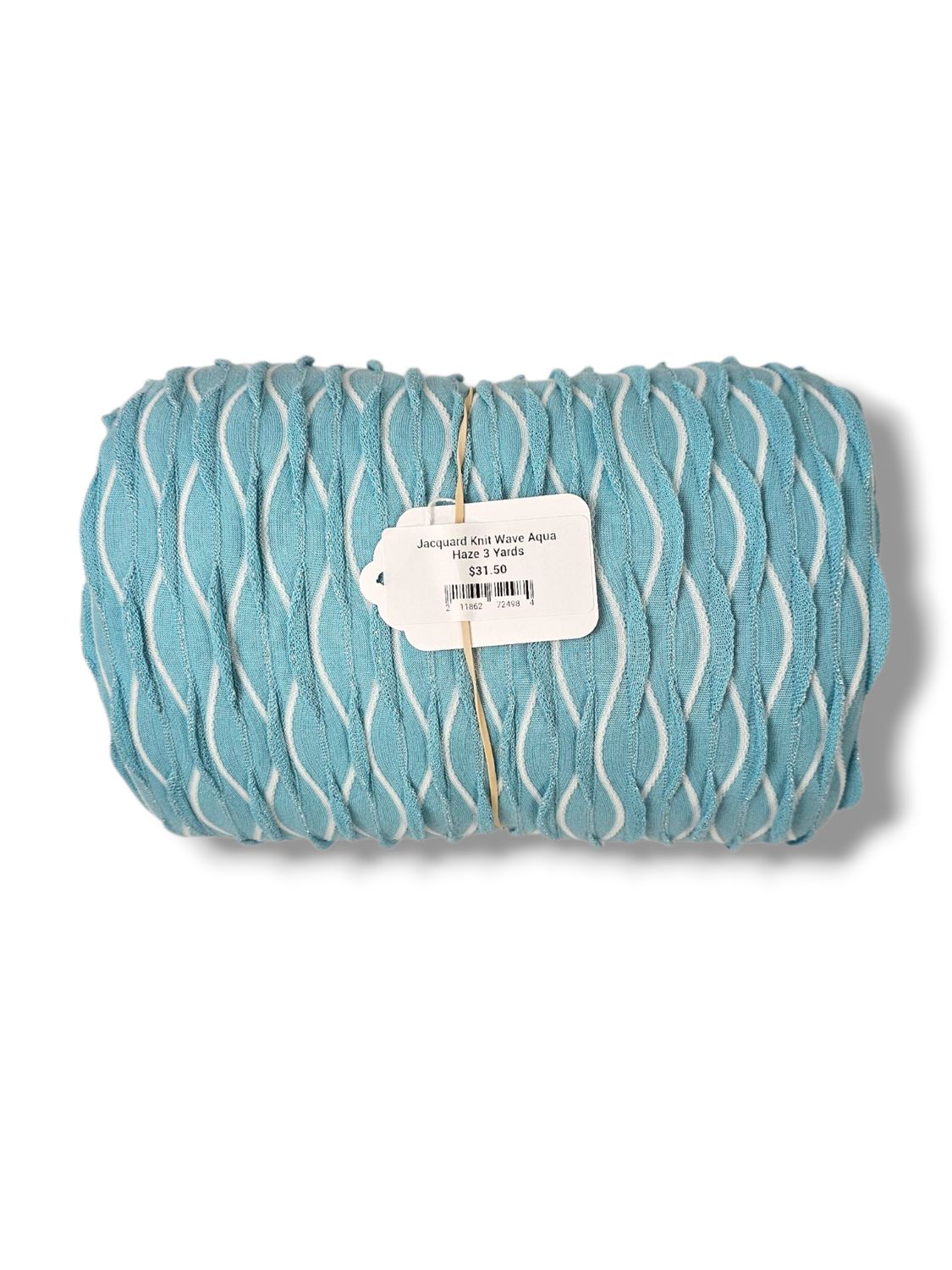 Jacquard Knit Wave Aqua Haze 3 Yards