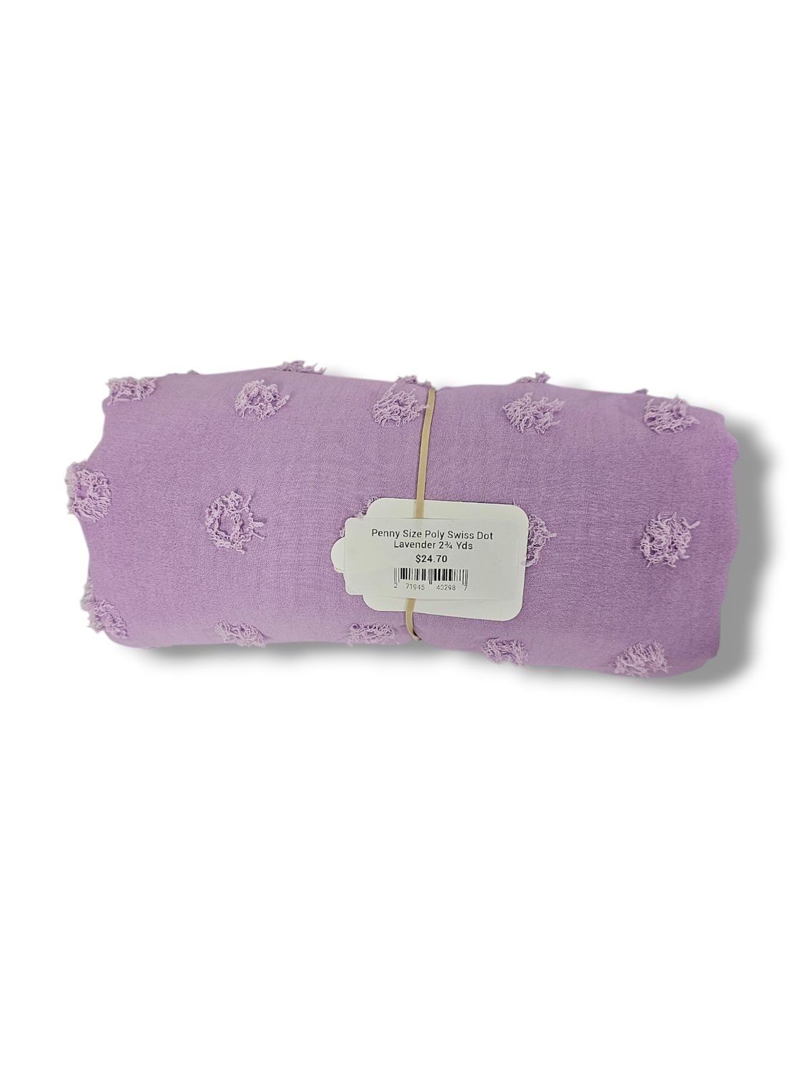 Penny Size Poly Swiss Dot Lavender 2¾ Yds