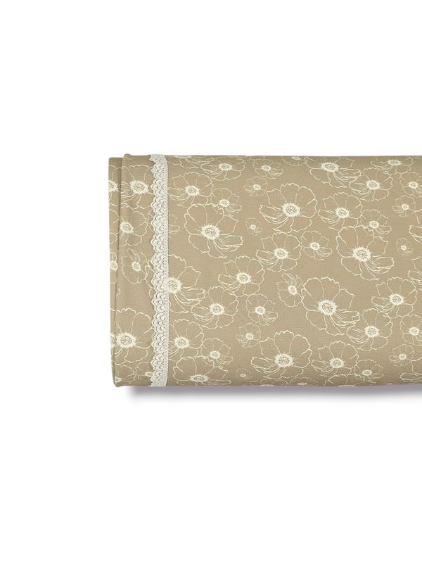*Unique Design* Cloud Poly Peaceful Poppies Beige