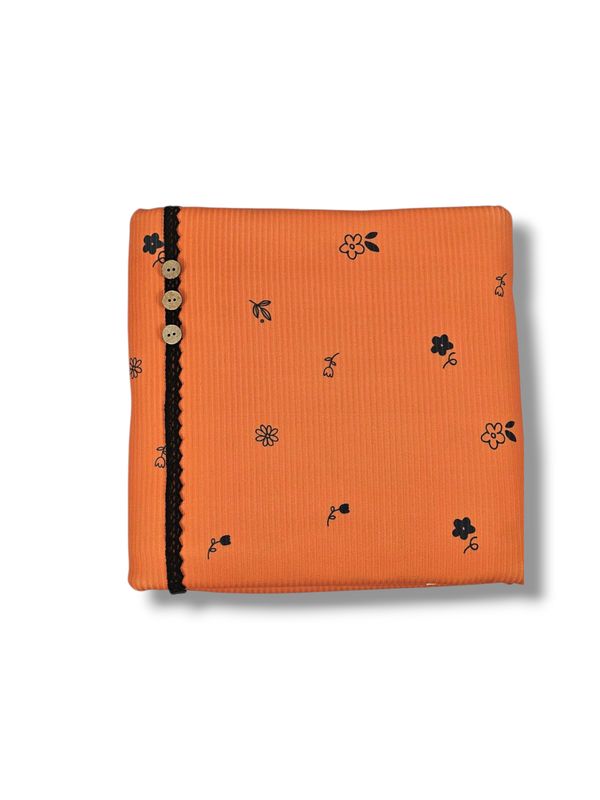 *Unique Design* Willow Ribbed Knit Daisy Dust Rust