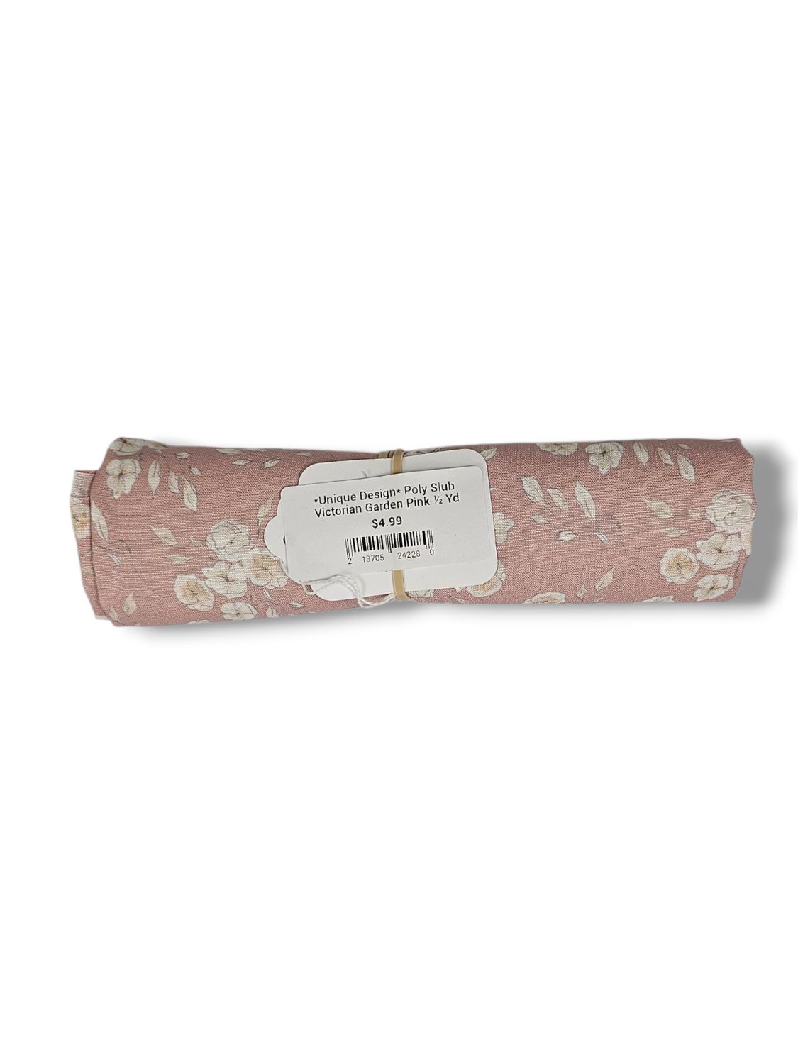 *Unique Design* Poly Slub Victorian Garden Pink ½ Yd