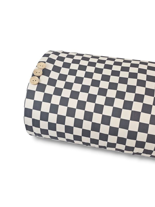 *Unique Design* Double Brushed Modern Gingham Charcoal