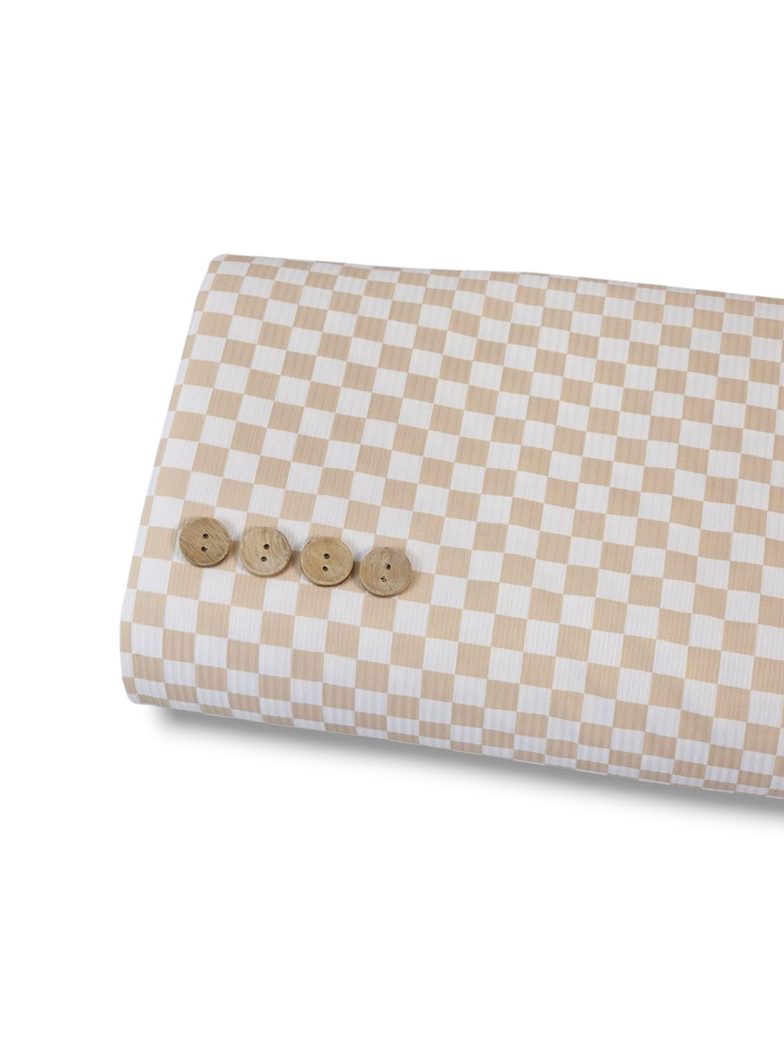 *Unique Design* Willow Ribbed Knit Modern Gingham Cream