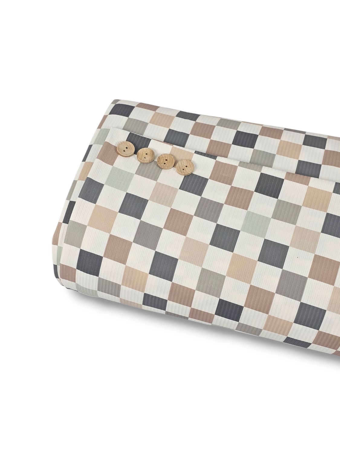 *Unique Design* Willow Ribbed Knit Modern Gingham Earth Tones