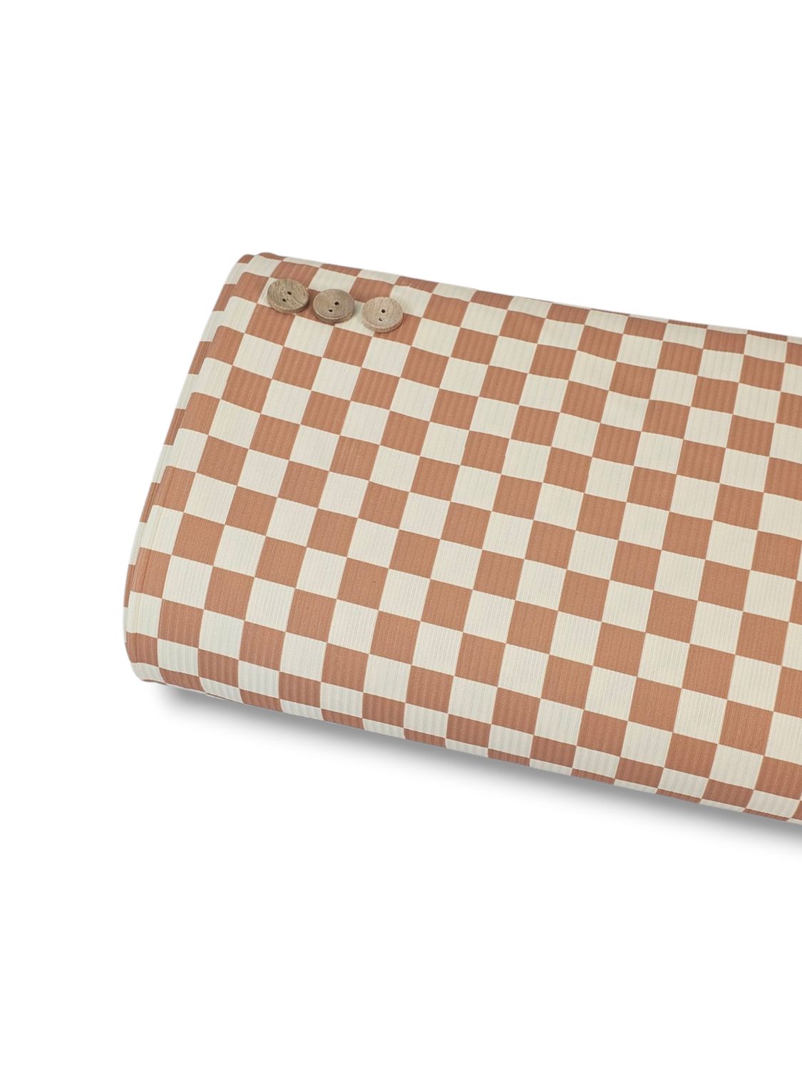 *Unique Design* Willow Ribbed Knit Modern Gingham Rust