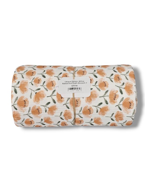 *Unique Design* Willow Ribbed Knit Peach Blossom 3 Yd