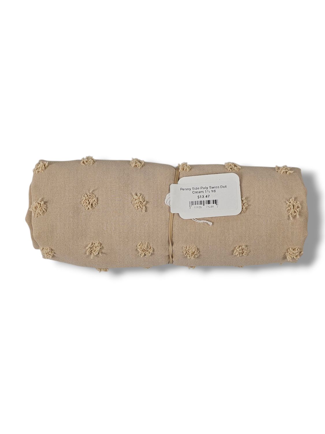 Penny Size Poly Swiss Dot Cream 1½ Yd