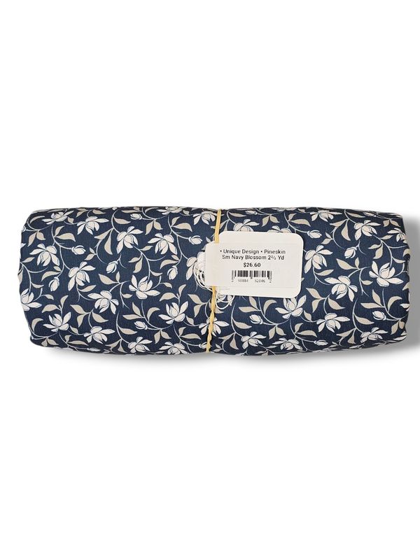 * Unique Design * Pineskin Sm Navy Blossom 2⅔ Yd