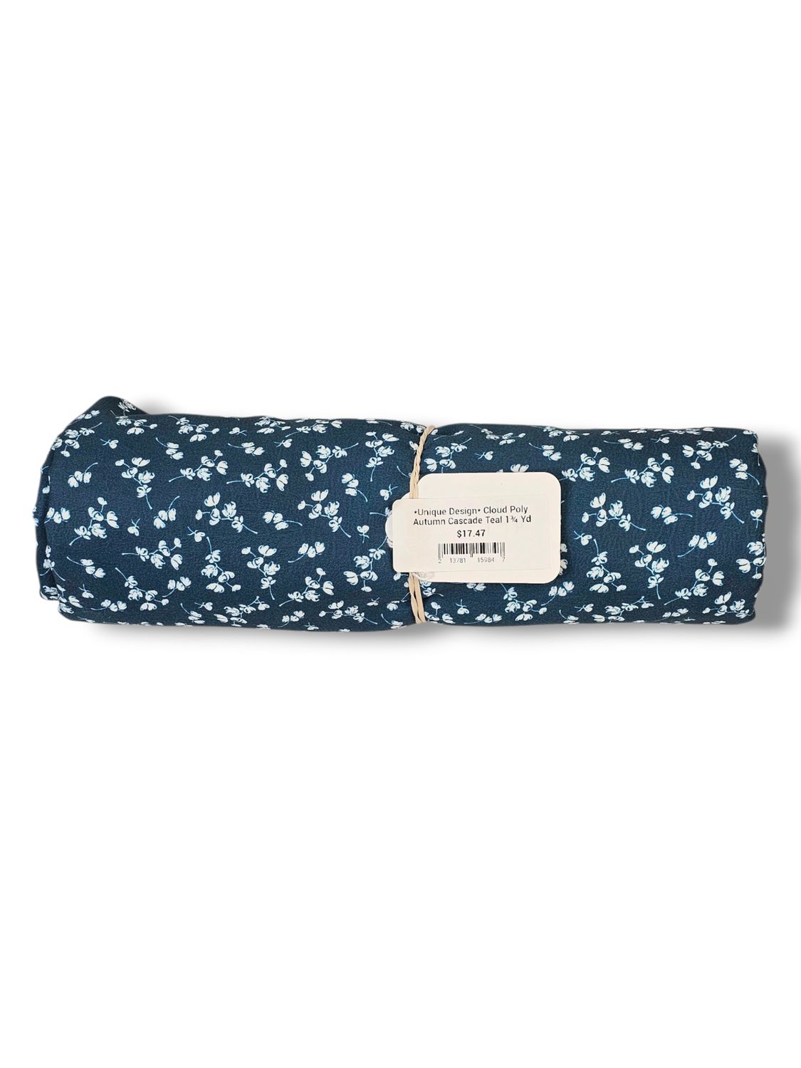 *Unique Design* Cloud Poly Autumn Cascade Teal 1¾ Yd