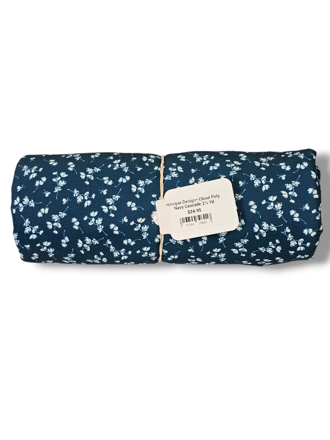 *Unique Design* Cloud Poly Navy Cascade 2½ Yd