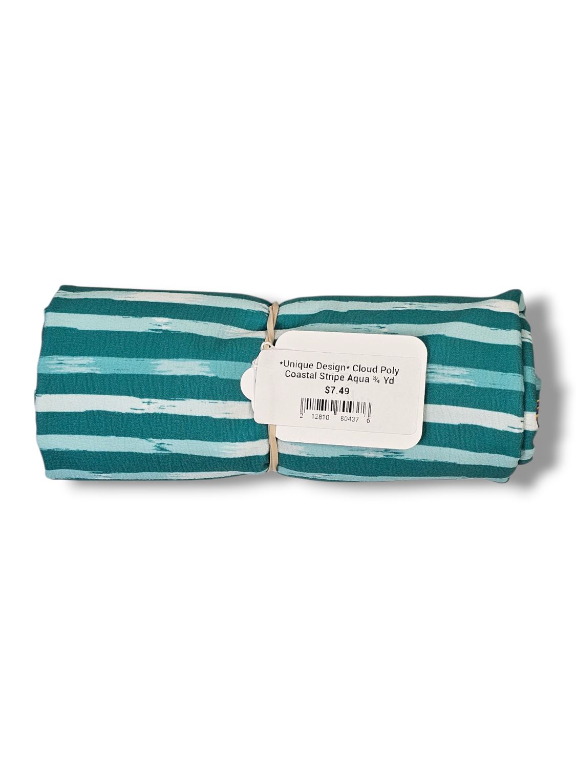 *Unique Design* Cloud Poly Coastal Stripe Aqua ¾ Yd