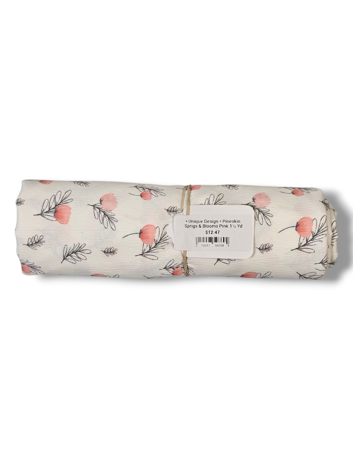 * Unique Design * Pineskin Sprigs &amp; Blooms Pink 1½ Yd