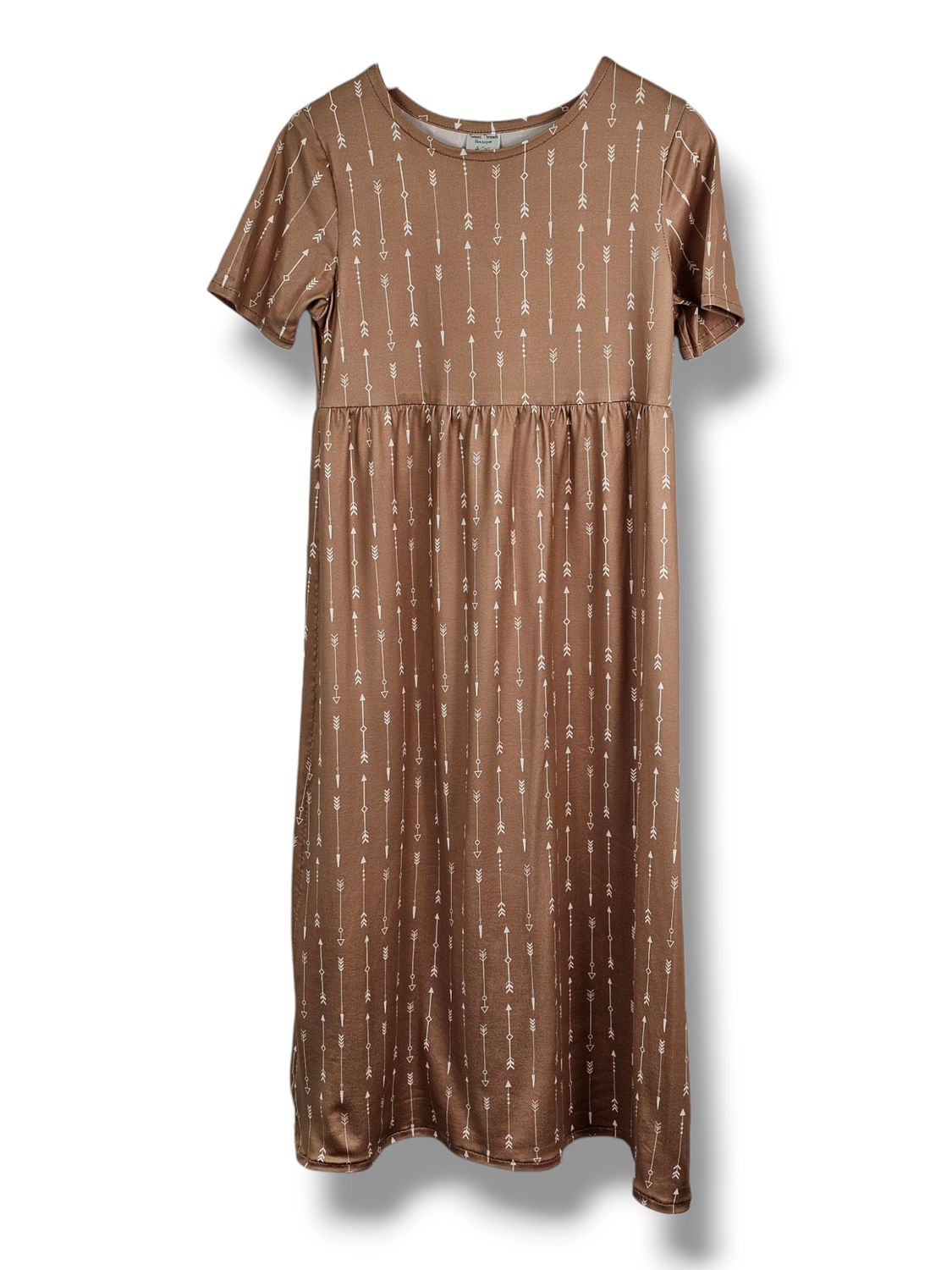 4-5 Yr Dress Double Brushed Arrow Beige