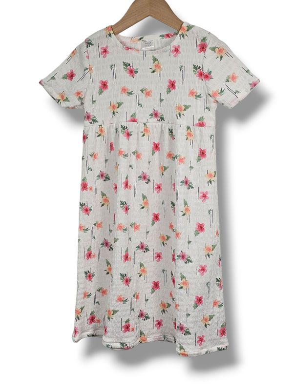 2-3 Yr Dress Stretch Crepe Hibiscus Floral