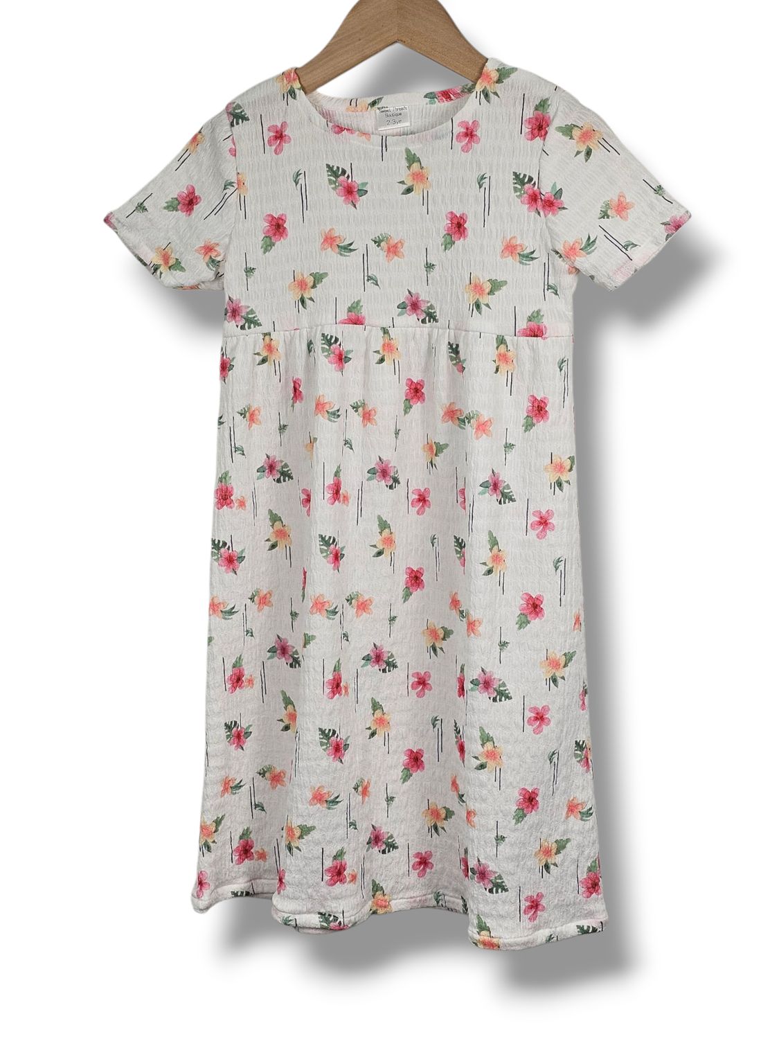 2-3 Yr Dress Stretch Crepe Hibiscus Floral