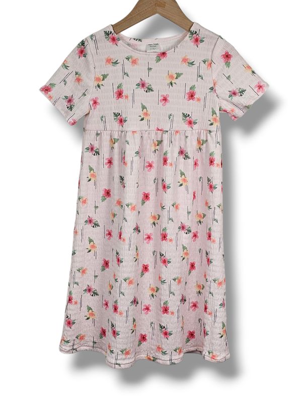 2-3 Yr Dress Stretch Crepe Hibiscus Floral