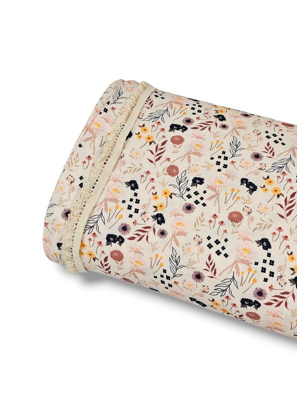 * Unique Design * Cloud Poly Cottage Floral Cream