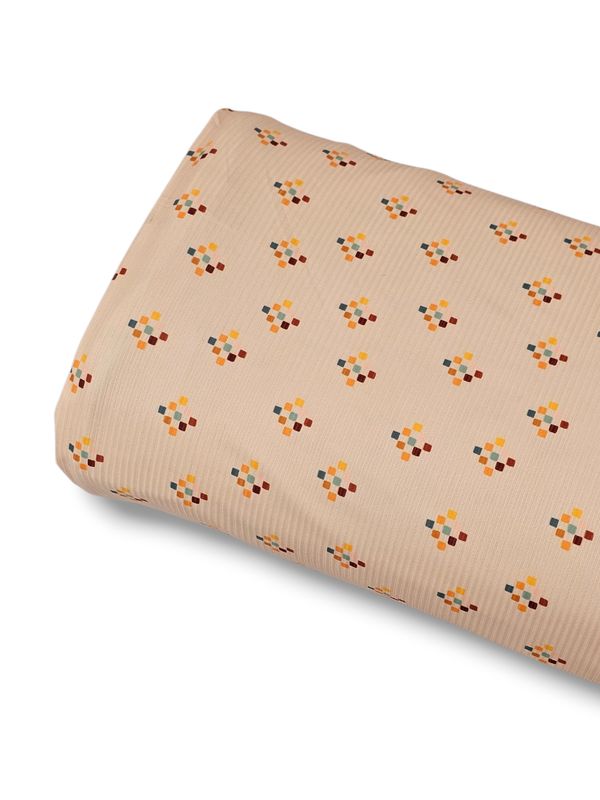 *Unique Design* Willow Ribbed Knit Block Confetti Peach