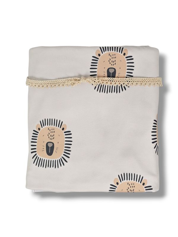 * Unique Design * Double Brushed Poly Little Lion Cream