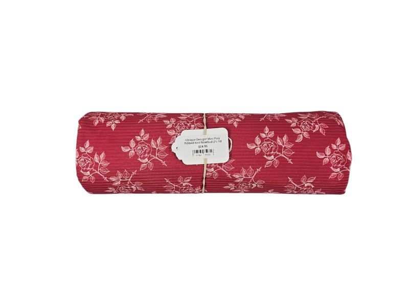 *Unique Design* Mini Poly Ribbed Knit Rosebud 2½ Yd