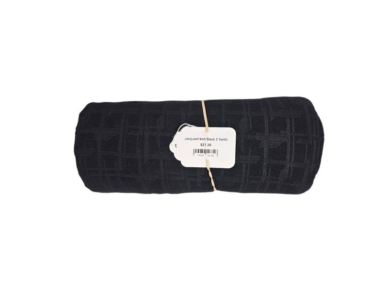 Jacquard Knit Black 2 Yards