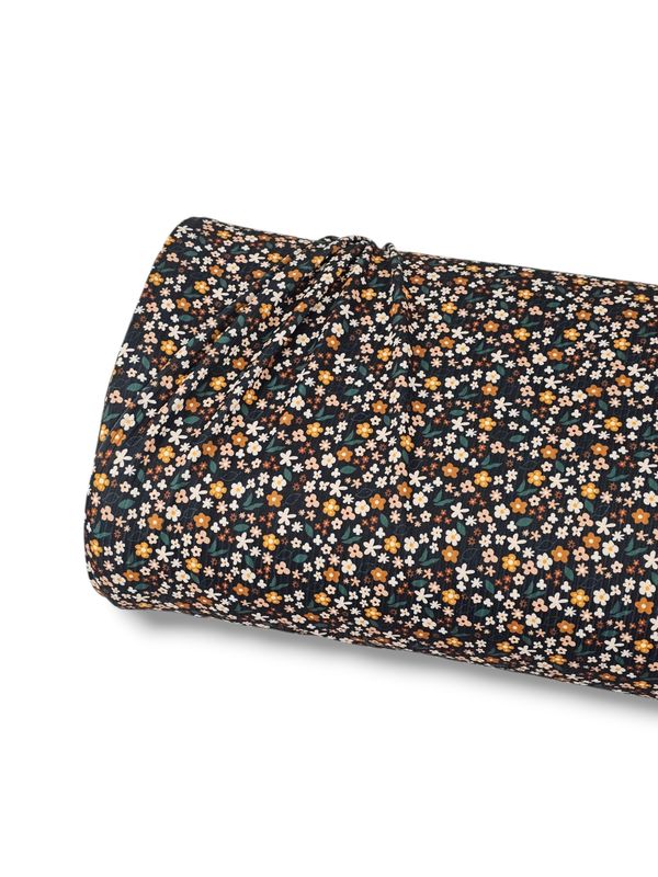 *Unique Design* Willow Ribbed Knit Petite Posy Black