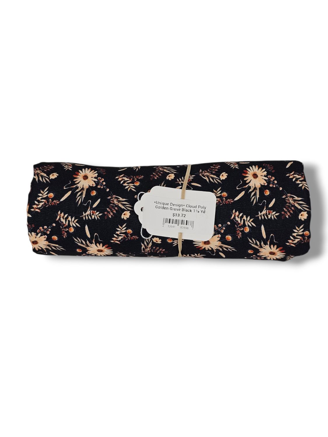 *Unique Design* Cloud Poly Golden Grove Black 1⅜ Yd