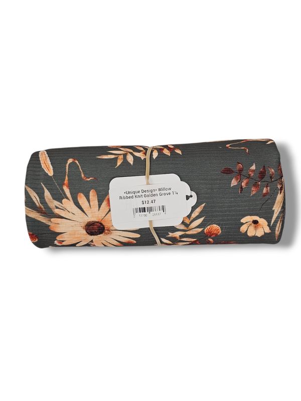 *Unique Design* Willow Ribbed Knit Golden Grove 1¼ Yd