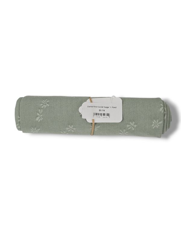 Daisy Knit Solid Sage ½ Yard
