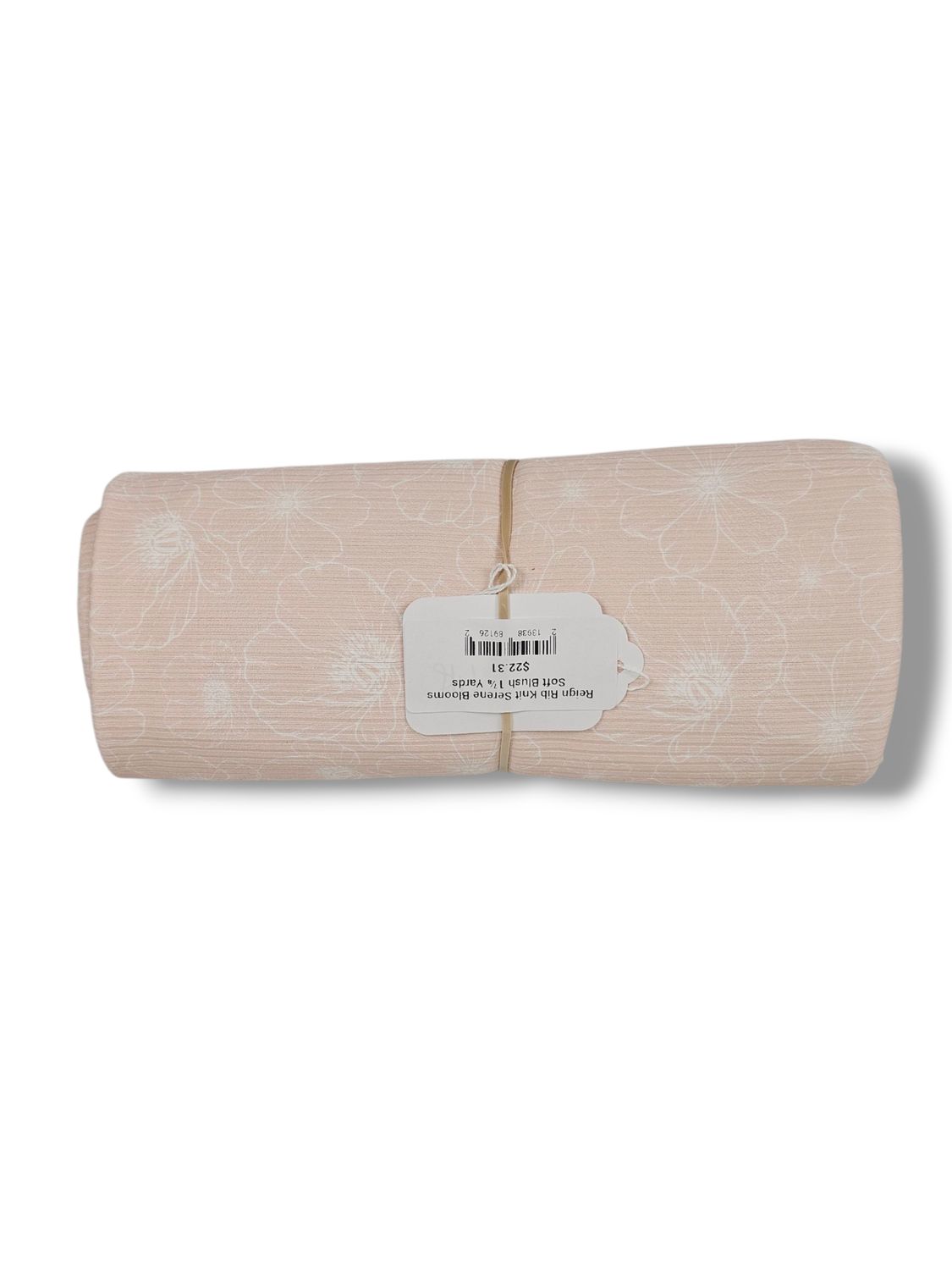 Reign Rib Knit Serene Blooms Soft Blush 1⅞ Yards