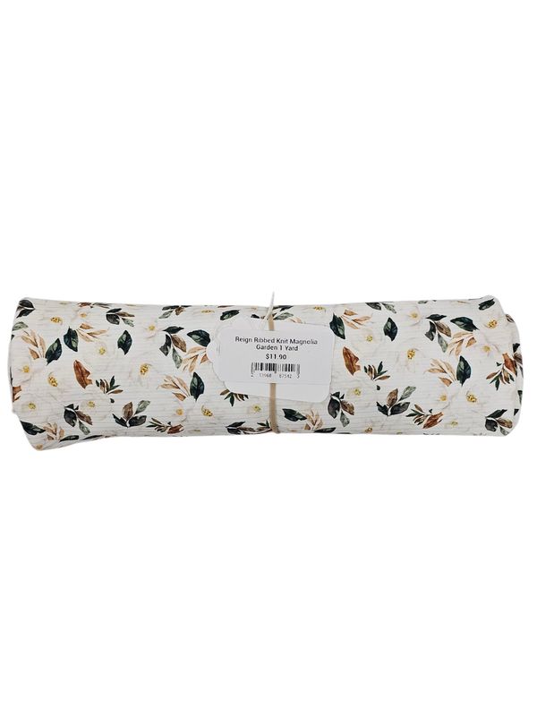 Reign Ribbed Knit Magnolia Garden 1 Yard