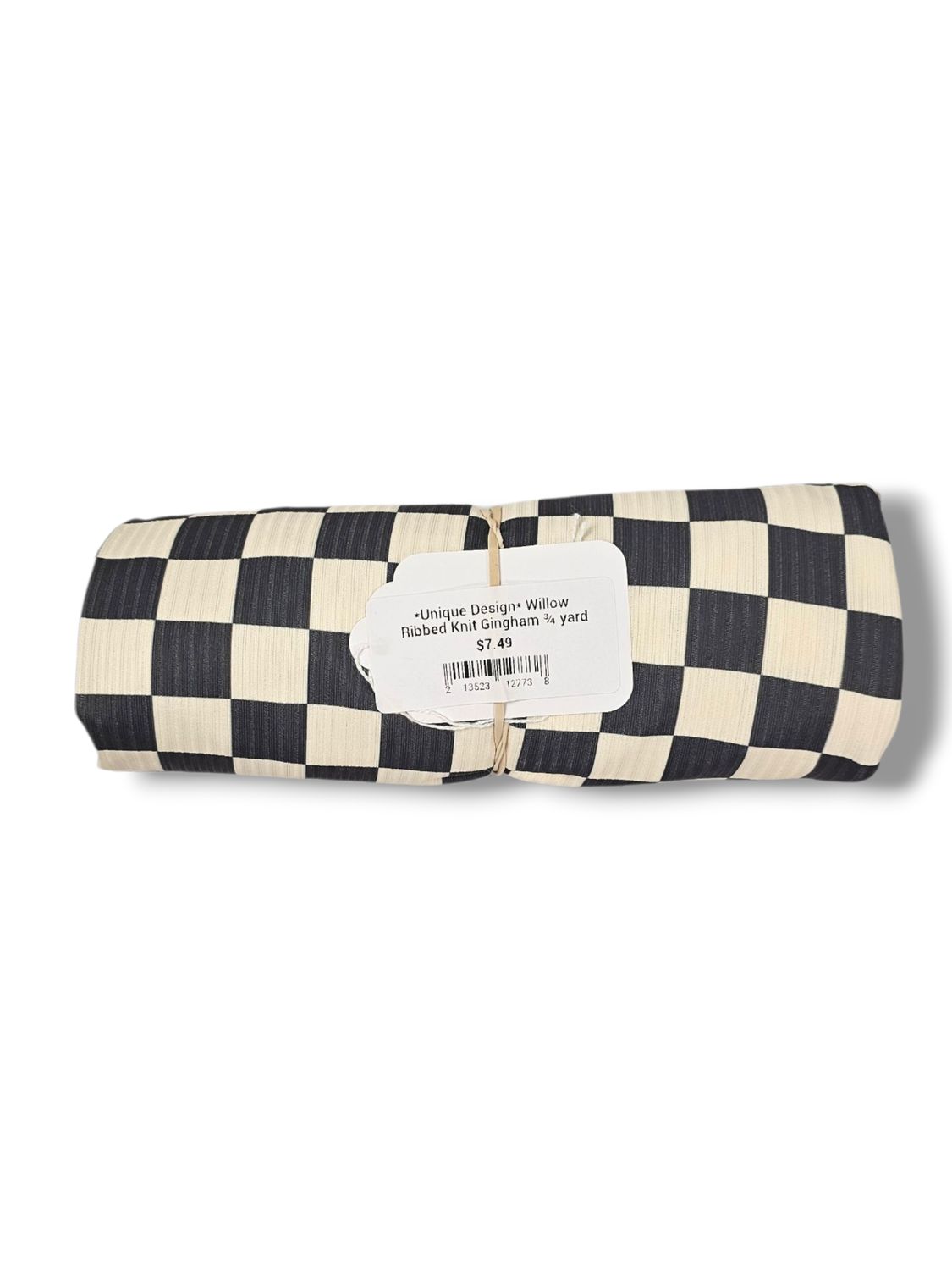 *Unique Design* Willow Ribbed Knit Gingham ¾ yard