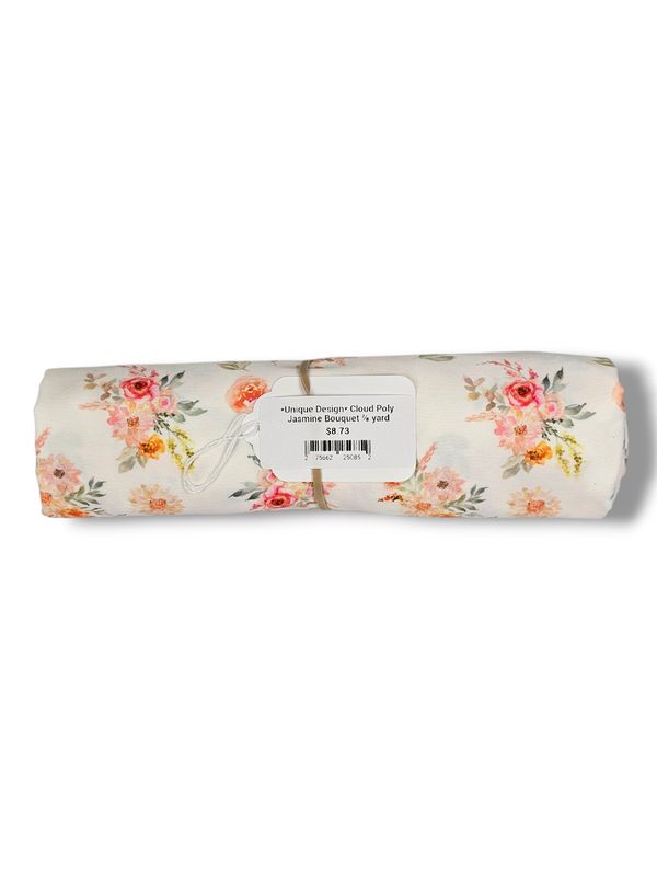 *Unique Design* Cloud Poly Jasmine Bouquet ⅞ yard