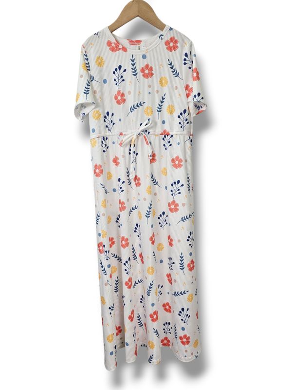 Size 8 Ribbed Knit Dress Citrus Sprig