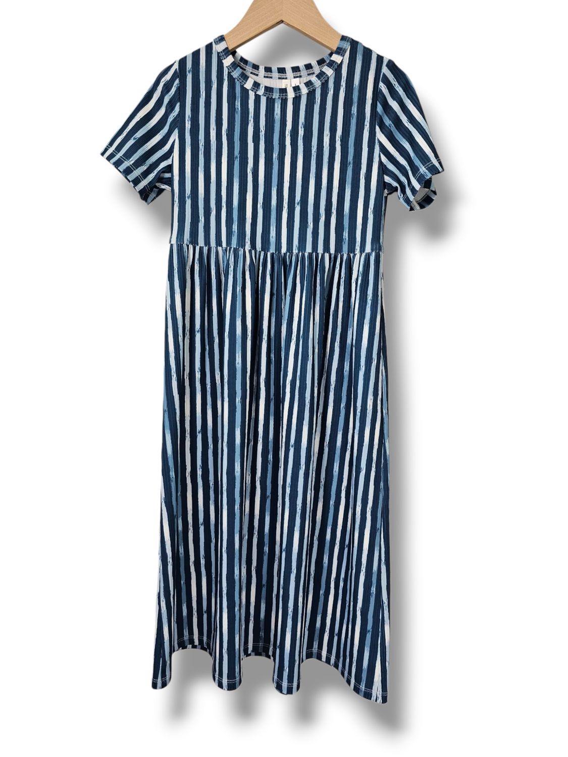 Size 5 Willow Ribbed Knit Coastal Stripe Navy