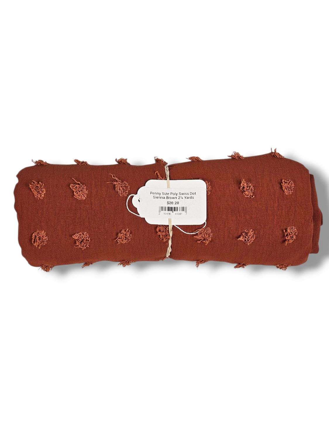 Penny Size Poly Swiss Dot Sienna Brown 2¼ Yards
