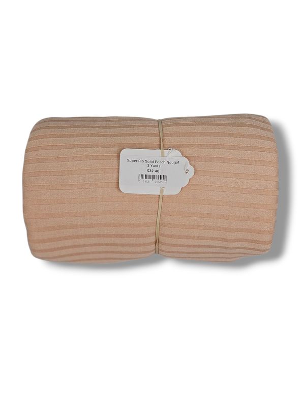 Super Rib Solid Peach Nougat 3 Yards