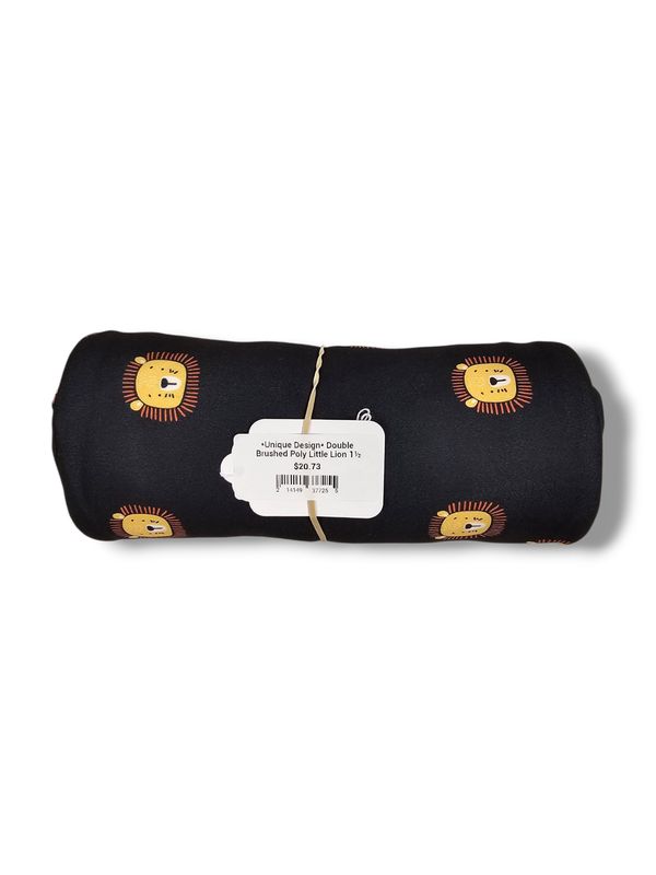 *Unique Design* Double Brushed Poly Little Lion 1½ Yd