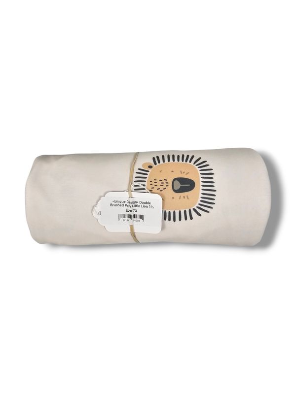 *Unique Design* Double Brushed Poly Little Lion 1½ Yd