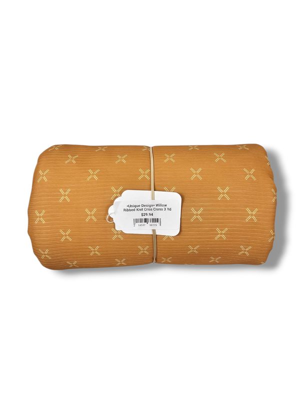 *Unique Design* Willow Ribbed Knit Criss Cross 3 Yd