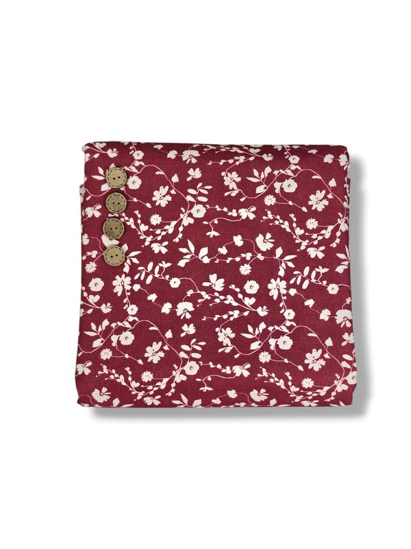 *Unique Design* Cloud Poly Ivy Blooms Burgandy