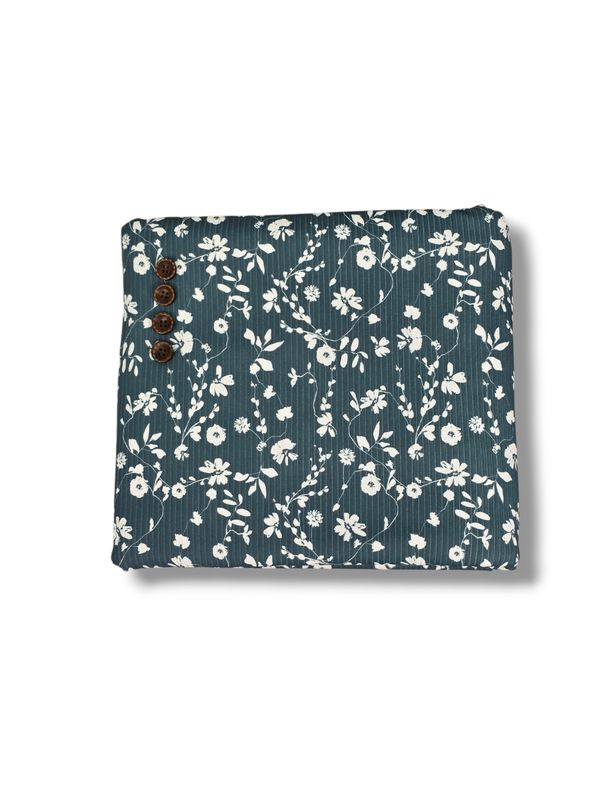 *Unique Design* Willow Ribbed Knit Ivy Blooms Jade