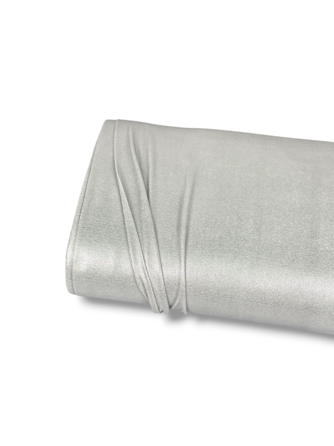 Foil Rib Jersey Knit Silver