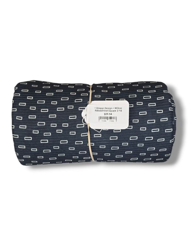 * Unique Design * Willow Ribbed Knit Square 3 Yd