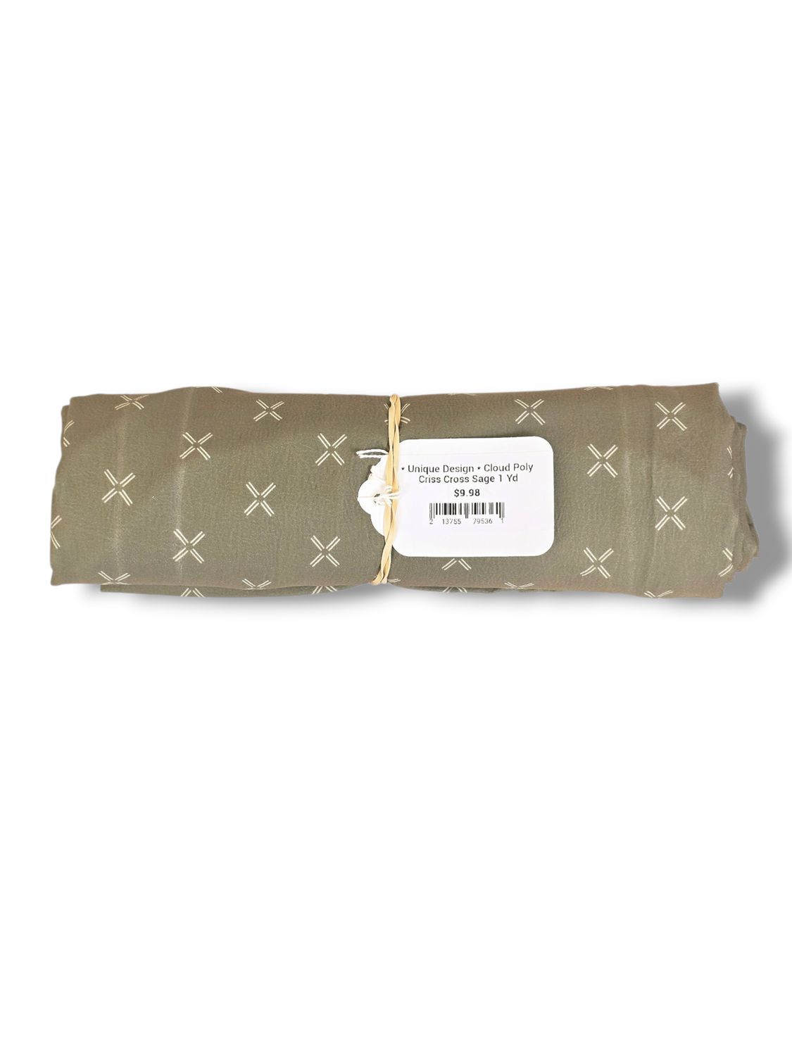 * Unique Design * Cloud Poly Criss Cross Sage 1 Yd