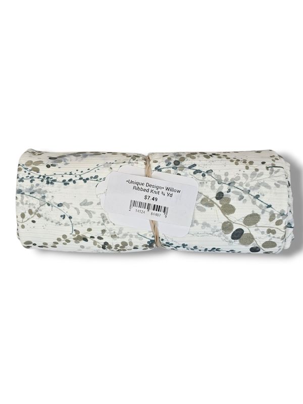 *Unique Design* Willow Ribbed Knit ¾ Yd